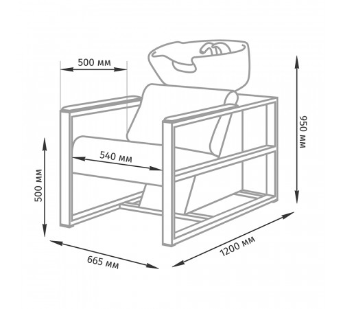 Комплект Дуглас (кресло + мойка)
