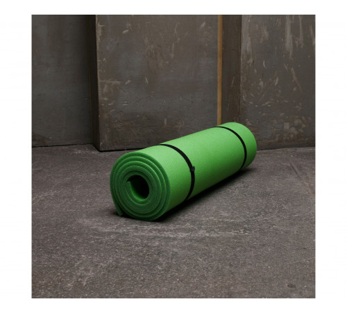 Коврик гимнастический рулонный однотонный 180*60*1 см ЗЕЛЕНЫЙ