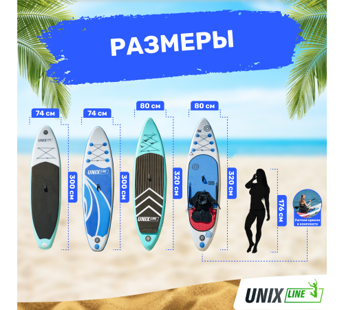 SUP-борд UNIX Line Big Wave (300 cm)