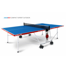 Всепогодный складной теннисный стол Compact Expert Outdoor 6 blue для улицы и помещений