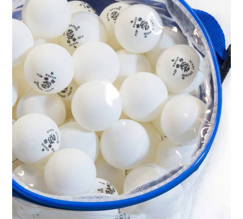 Мячи Dragon Training Silver 1* New (100 шт, бел.) в прозрачной сумке