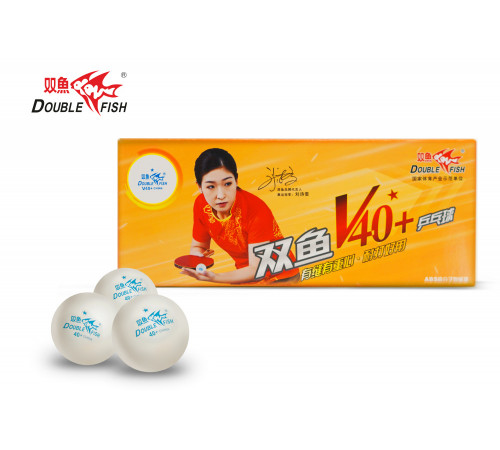 Мячи для н/т Double Fish 1* Volant (10 шт/упак.) р-р.40+