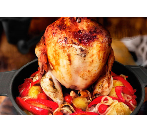 Сковорода чугунная гриль