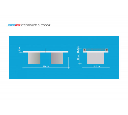 Стол теннисный City Power Всепогодный